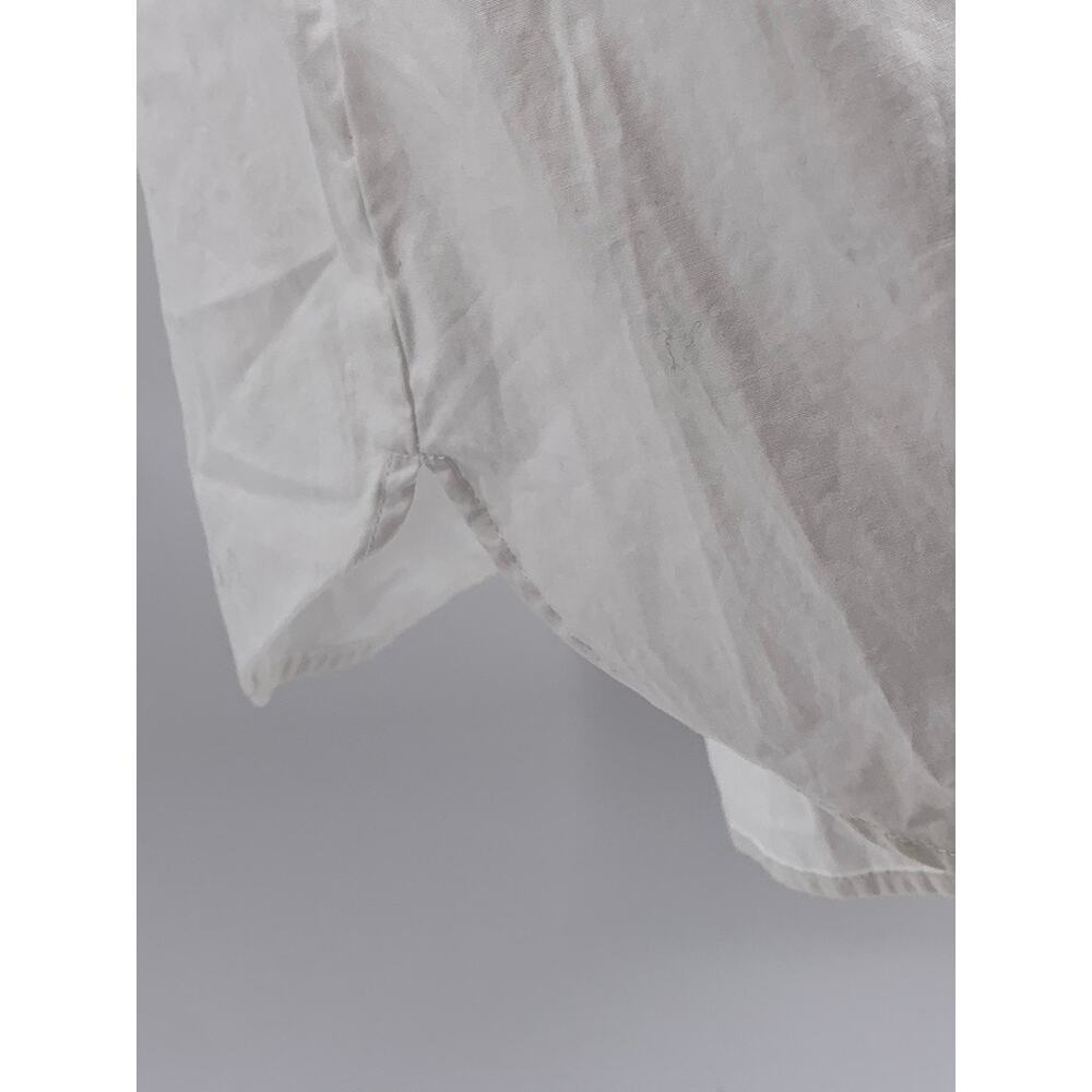 CALVIN KLEIN Women’s White Solid Button-Up Short Sleeve Oversized Top SZ XS - Picture 7 of 9
